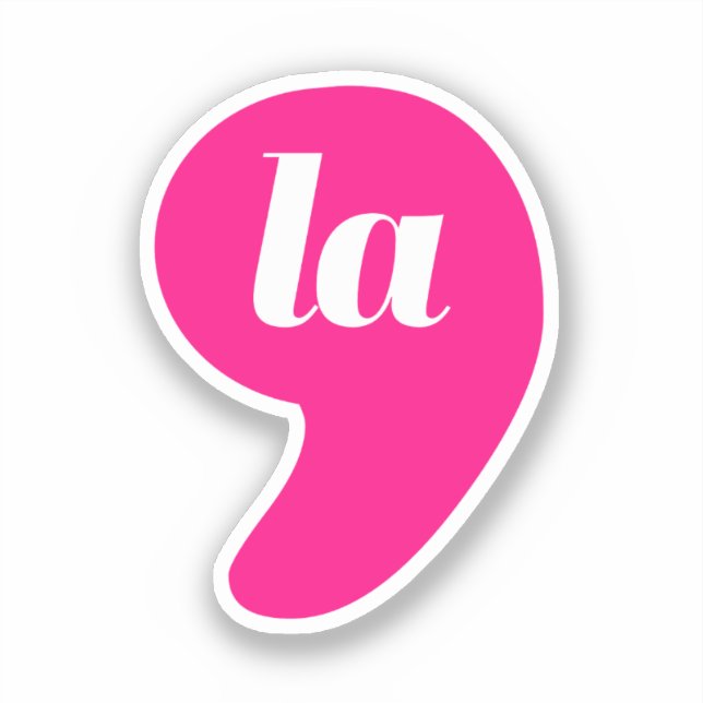 Sticker Comma La - Kamala Pink (Recto)