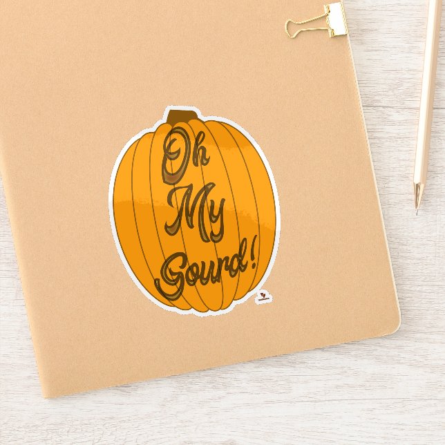 Sticker Comme Oh My Gourd Fall Citrouille Dessin dessiné (Carnet)