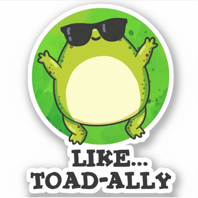 Sticker Comme Un Jeu De Toad Drôle (Devant)