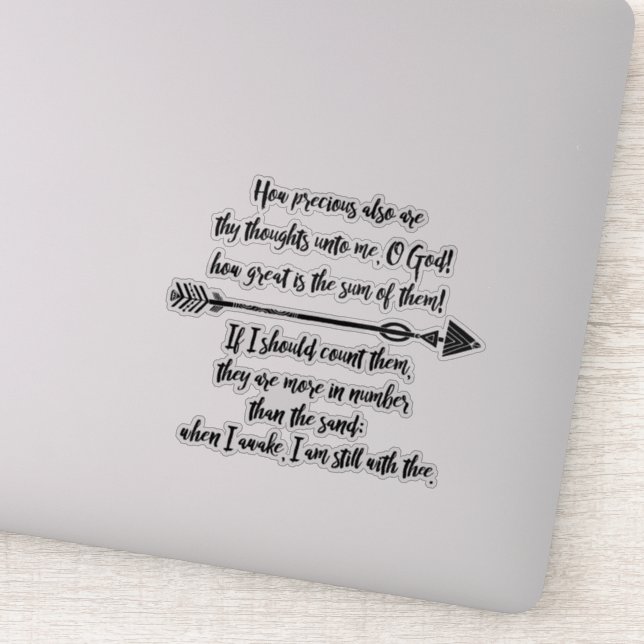 Sticker Comment la Bible Verse Precieux (Détail)