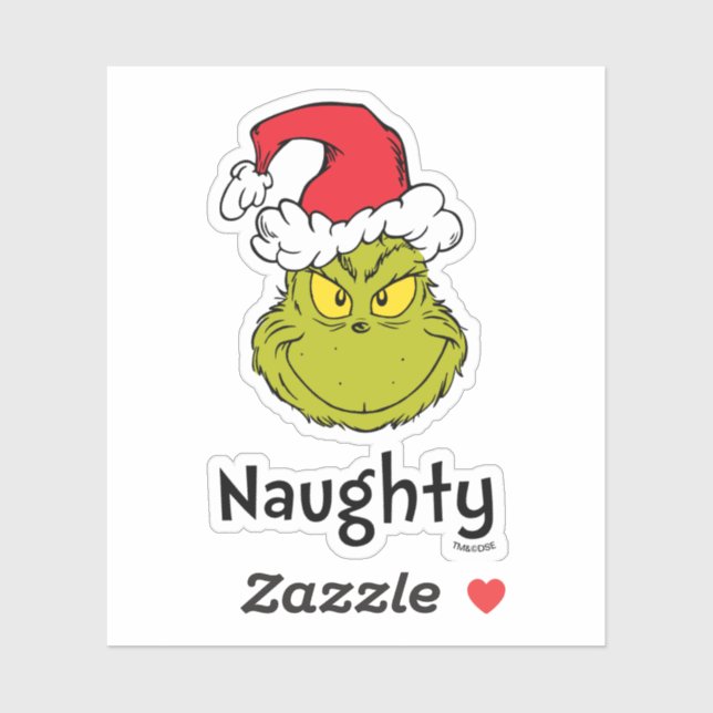 Sticker Comment le pouce a volé Noël | Naughty Grinch (Feuille)