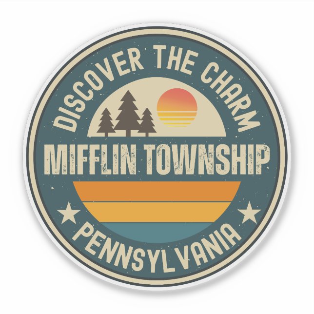 Sticker commune de Mifflin, Pennsylvanie (Devant)