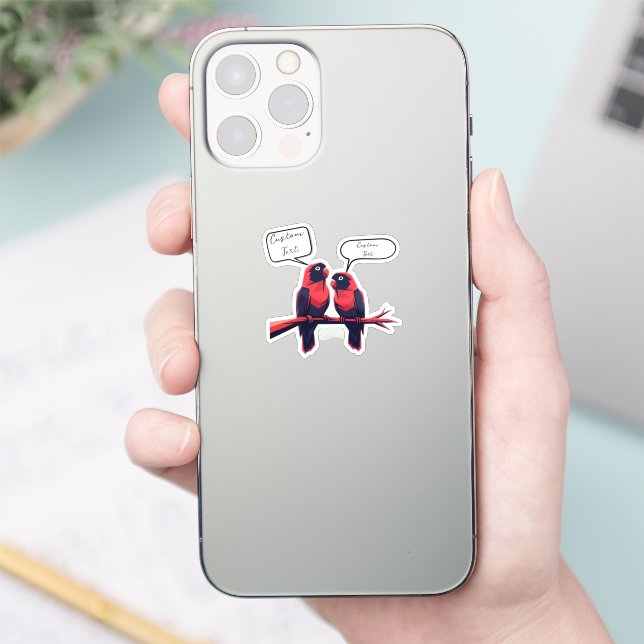 Sticker Compagnons de charme : Portable Lovebirds personna (Téléphone)