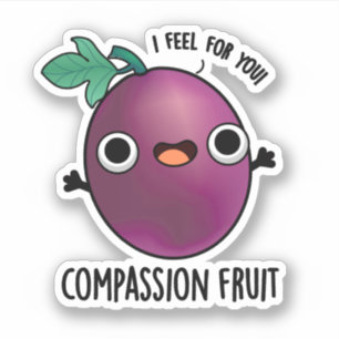 Sticker Compassion Fruit Funky Passion Fruit Pun