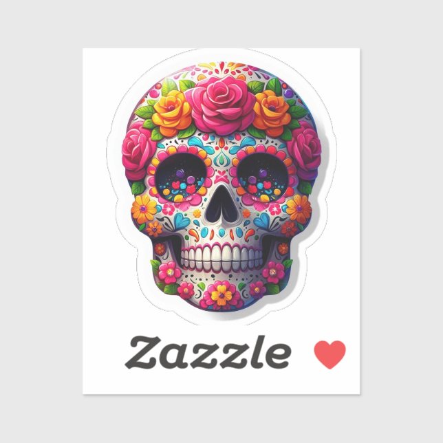 STICKER COMPLEXE CRAIRE AVEC FLEURS VIVES (Feuille)