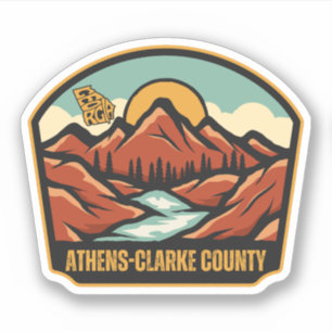 Sticker Comté d'Athènes-Clarke, Géorgie