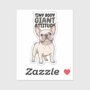 Sticker Conception de Bulldog Français à corps minuscule e