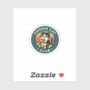 Sticker Conception de chat de nourriture Chaton mignon - C