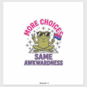 Sticker Conception de chemise de fierté de grenouille Bi d