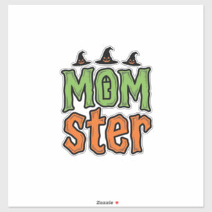 Sticker Conception de chemise de maman vintage de monstre 