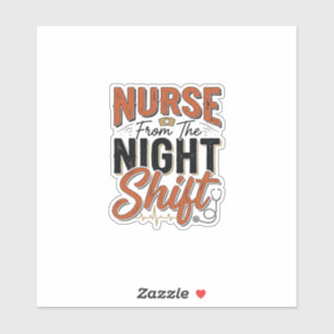 Sticker Conception de chemise de nuit de garde d'infirmièr
