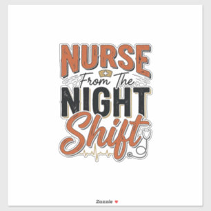 Sticker Conception de chemise de nuit de garde d'infirmièr