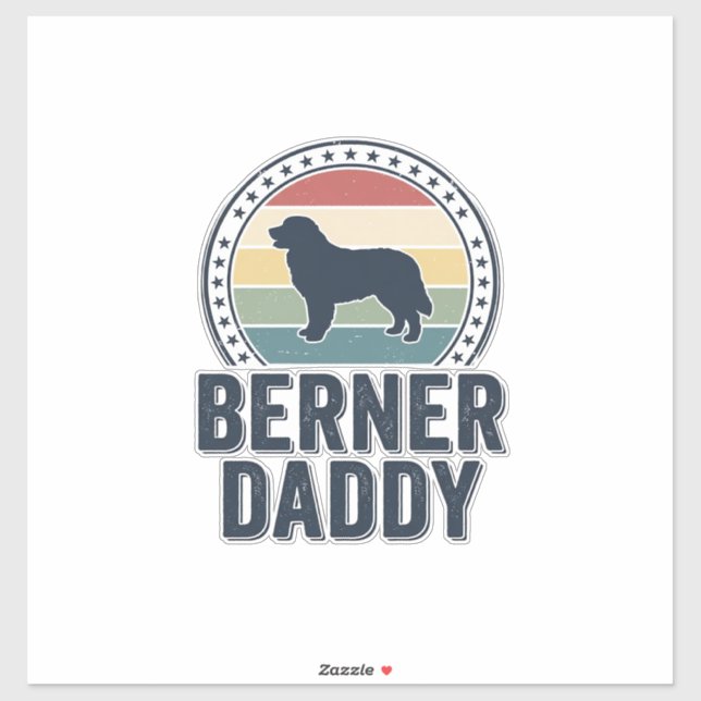 Sticker Conception de chemise vectorielle Berner Daddy Vin (Feuille)