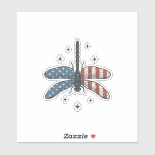Sticker Conception de chemise vectorielle de libellule pat