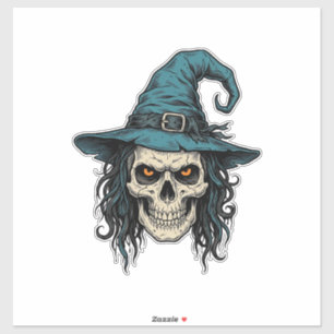 Sticker Conception de chemise vectorielle Halloween Crâne 