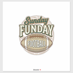 Sticker Conception de chemise vintage de football Sunday F