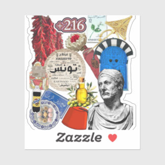 Sticker Conception de collage d'autocollant tunisien | Cul