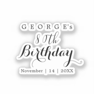 Sticker Conception de fête d'anniversaire en typographie m