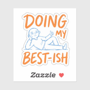 Sticker Conception de figure mignonne et sarcastique faisa
