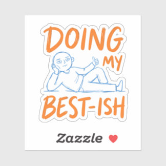 Sticker Conception de figure mignonne et sarcastique faisa
