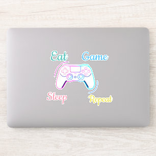 Sticker Conception de jeu néon personnalisable