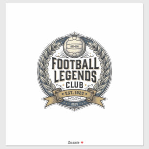 Sticker Conception de maillot de football vintage Club Foo