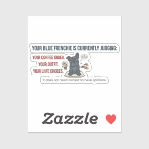 Sticker Conception de maman de chien drôle jugeant Bouledo