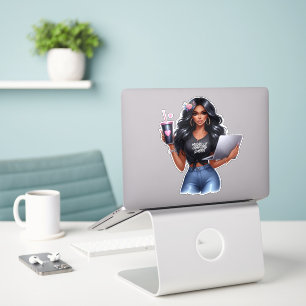 Sticker Conception de marque de Reine de l'Artisanat Afro-