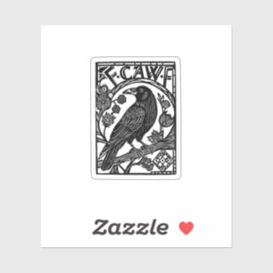 Sticker Conception de mème de dicton drôle de corbeau F Ca