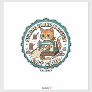 Sticker Conception de mode de couture Chat Cadeau pour ama