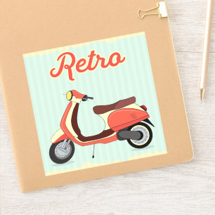Sticker Conception de Scooter Retro