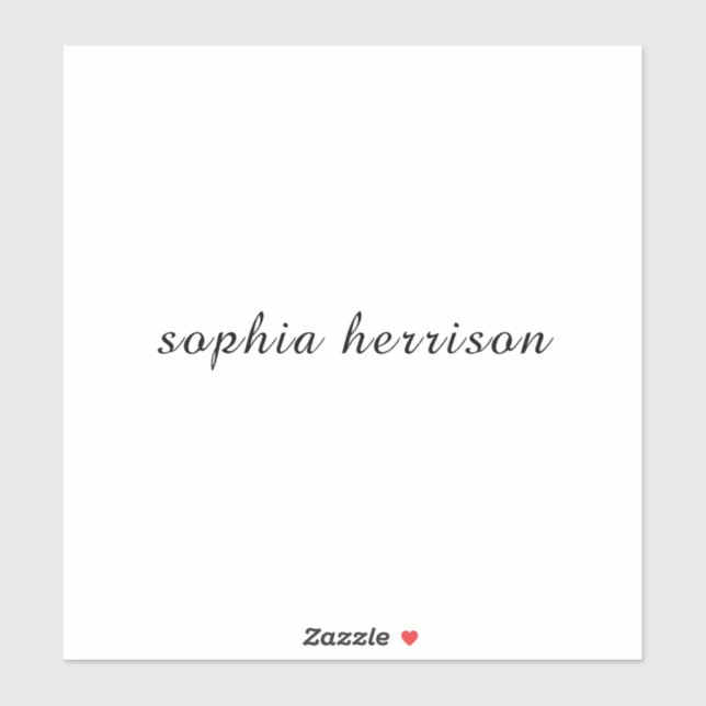 Sticker Conception de script moderne avec nom personnalisé (Feuille)