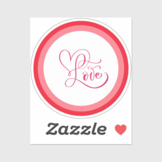 Sticker Conception de style d'amour rose mignonne