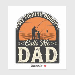 Sticker Conception de T-shirt pour papa, copain de pêche v