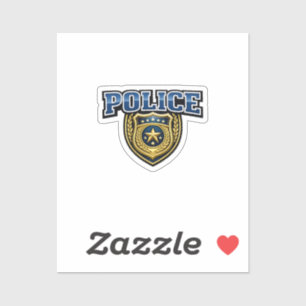Sticker Conception de texte gras pour badge de police