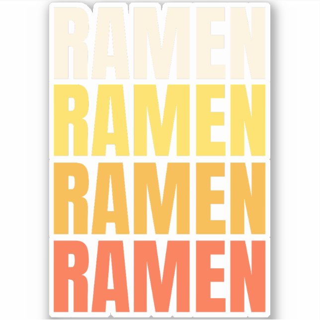 Sticker Conception de texte Ramen (Devant)
