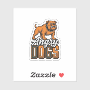 Sticker Conception de typographie de bouledogue vintage An