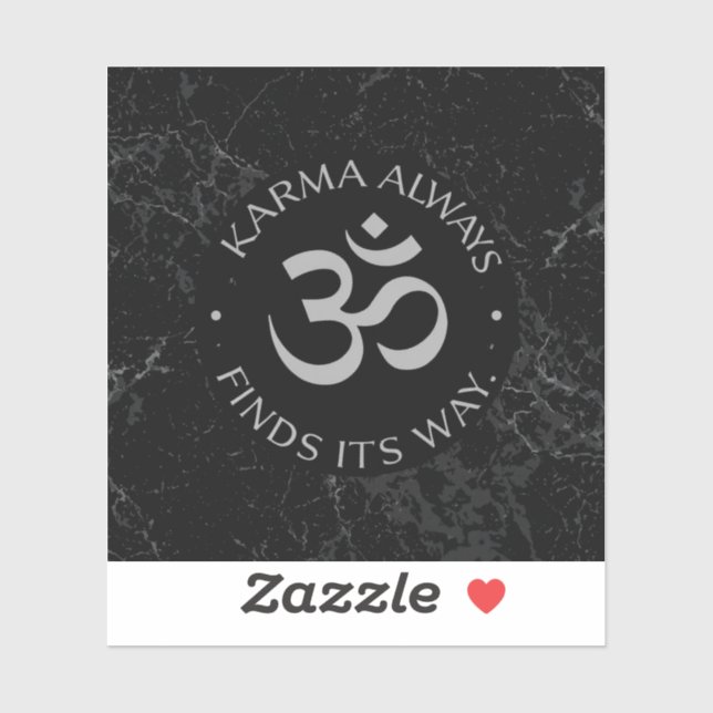 Sticker Conception d'Om de Karma spirituel - Collection Mi (Feuille)