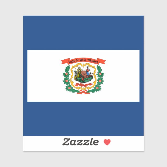 Sticker Conception du drapeau de l'État de Virginie-Occide (Feuille)
