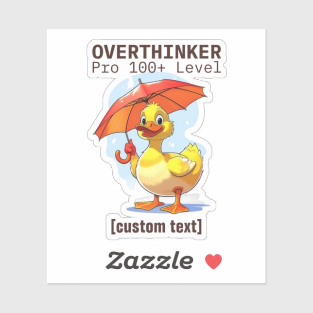 Sticker Conception du surpenseur de texte personnalisé (Feuille)
