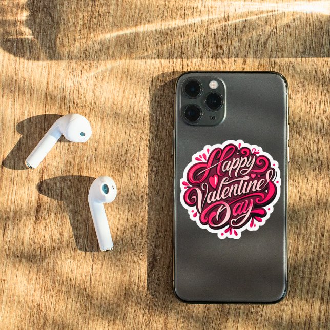 Sticker Conception Heureuse Sainte-Valentin à la main (Créateur téléchargé)