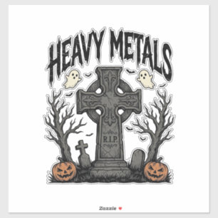 Sticker Conception vectorielle de cimetière Halloween de m