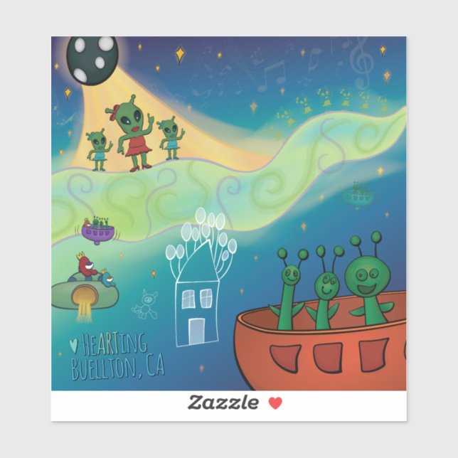 Sticker - Concert Alien (Feuille)
