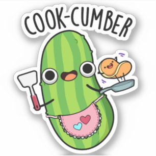 Sticker Concombre de Cook Funny Concomber Pun