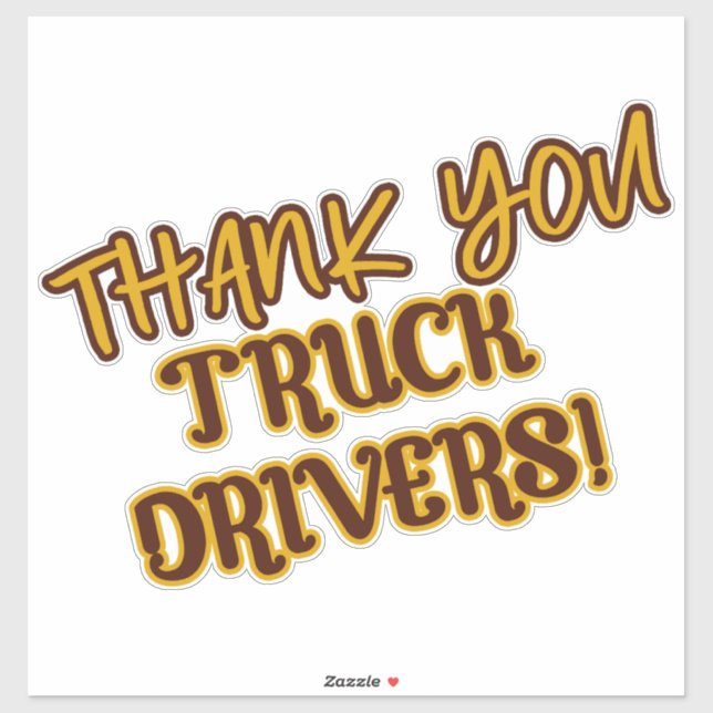 Sticker Conducteurs de camions Brown et Merci d'or (Feuille)