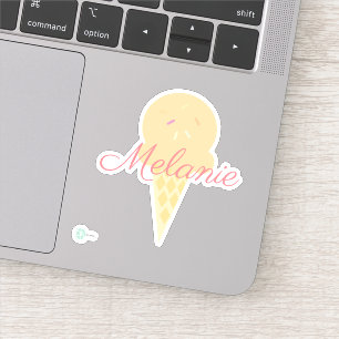 Sticker Cône Icecream mignon avec arroses