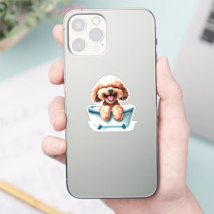 Sticker Confection de chien de caniche vinyle coupé