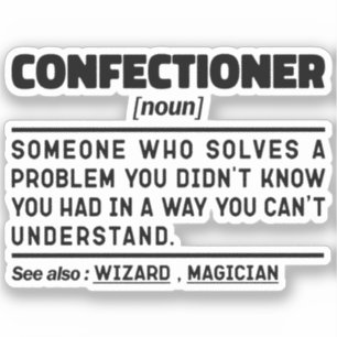 Sticker Confectionneur Noun Boulangerie Lover boulangerie 