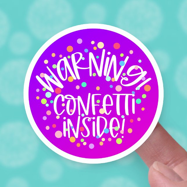 Sticker Confetti à l'intérieur mignon Avertissement Pack E (Créateur téléchargé)
