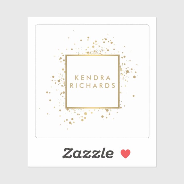 Sticker Confetti en or Faux (Feuille)